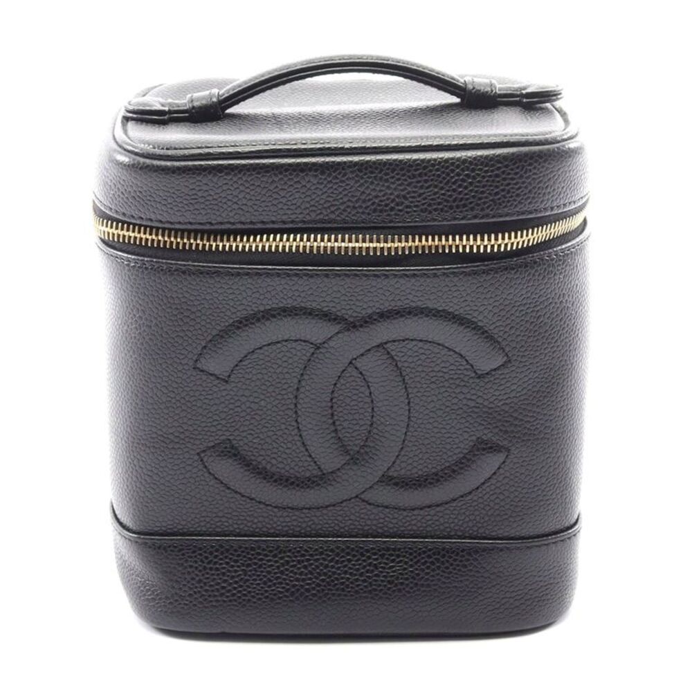 Chanel Coco Mark Leather Handbag Black